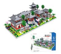 Bloques de construcción para la arquitectura china de Suzhou Garden, Conjunto de micro bloques de construcción de arquitectura china, 3888PCS modelo clásico de decoración del hogar Suzhou Garden