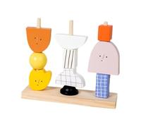 Bloques de construcción para niños, juguetes apilables para niños 1-3 | Juguetes sensoriales de clasificación de colores de madera Juguetes de construcción para niños - Nuevos juguetes educados