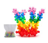 Bloques de Construcción para Niños, Kikuo 300pcs Juguetes de Bloques de Construcción de Ciruela, Plástico Copo de Nieve de Inteligencia,Montaje de Juguetes con Bolsa de Almacenamiento(Color Aleatorio)