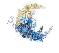 Bloques de construcción románticos de flores de luna, modelo de ramo para decoración del hogar y regalo (934 piezas)