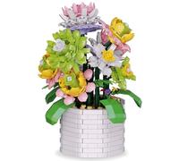 Bloques de construcción suculentas, COMPATIBLES con Lego, Flores en Maceta, Set DE Manos, 1043 Piezas 6+ (J)