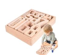 Bloques de conteo de matemáticas para - apilamiento de números de madera, Juguete de aprendizaje educativo | Bloques de dígitos para niños pequeños 1-3, manipuladores de matemáticas