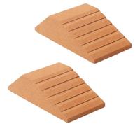 Bloques de cuña de corcho, 23 x 12 x 7,9 cm, para sentadillas y peso muerto, material de alta densidad resistente al desgaste, corrige la postura y protege las rodillas, estirador de pantorrilla
