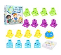 Bloques De - Desafío Mental Apilamiento Construcción Creativa | Juego De Mesa Interactivo para Padres E Hijos para Desarrollo Temprano