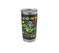 Bloques de dinosaurios de montar robot para estudiantes Dino-Mite Vaso térmico de acero inoxidable de doble pared