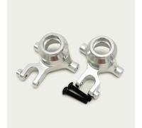 Bloques de dirección delanteros de aluminio plateado para Traxxas Mini Maxx Mini Slash 4x4 Mini XRT 10736