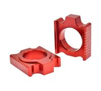 Bloques de Eje de Ajustador de Cadena Trasera CNC for Motocicleta, for Honda CRF250R CRF450R CRF250RX CRF450RX CRF250X CRF450X(Red)