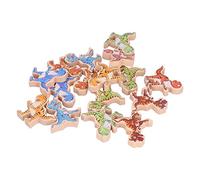 Bloques de Equilibrio de Dinosaurios, Juguetes Apilables para Niños, Juego Interactivo y Educativo para Diversión Entre e Hijos, Hecho de Madera de Abedul Segura, 16 Piezas Coloridas