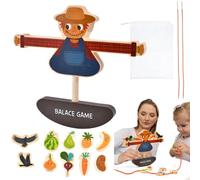 Bloques de Equilibrio para Construir,Juguete para Motricidad Fina - Juguete Educativo de Aprendizaje Temprano con Bloques de Madera,Juego de Equilibrio y Habilidades Motoras Finas para Familia,