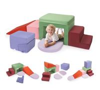Bloques de espuma para niños, bloques de construcción de espuma grandes, bloques de construcción suaves en el interior, adecuados para niños de 1 a 3 años para desarrollar la inteligencia (cubierta de
