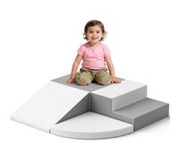 Bloques de espuma para niños, estructura de escalada interior, funda impermeable de poliuretano de alta elasticidad, cremallera oculta, promueve la aptitud y la creatividad, 1-5 años, interior