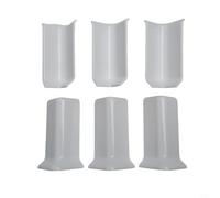 Bloques de esquina para rodapiés de 8 cm y 10 cm, juego de 6 conectores de esquina de pared para decoración con 3 esquinas interiores y 3 exteriores, fácil montaje sin herramientas para renovación de
