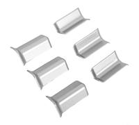 Bloques de esquina para zócalo, paquete de 6 bloques de esquina para base de pared de 8 cm, conectores interiores y exteriores, cubiertas decorativas, blanco, gris, negro, dorado, plateado para