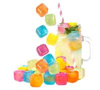 Bloques de hielo reutilizables - Bandejas de hielo cuadradas de ABS de 3.94 pulgadas, de hielo recargables que no se derriten, enfriador de bebidas, bar en casa, reuniones de picnic, bebidas de