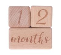 Bloques de Hitos Mensuales para Bebés, Accesorios Fotográficos Mensuales para Bebés, Madera Decorativa para Fotografía
