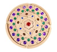 Bloques de juguete de cumpleaños - 29 x 29 x 2,8 cm grandes de piedras preciosas, bloques de construcción de patrón de madera, de bloques de apilamiento brillantes, bloques de