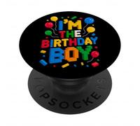 Bloques de Ladrillos de construcción I'm The Birthday Boy Master Builder PopSockets PopGrip Adhesivo