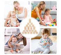 Bloques De Letras De Madera,Aprendizaje Interactivo Educativo - Juguetes de Construcción del Alfabeto - para El Aula El Hogar La Familia La Educación Juego Desarrollo La Niña Niño Y Los Niños