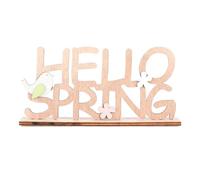Bloques de letreros de decoración de Pascua, decoración de Pascua de madera, bandeja de letras de Hello Spring, decoraciones de primavera escalonadas, placa rústica