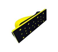 Bloques de lijado a mano de 19,8 x 7 cm, disco de gancho y bucle de múltiples agujeros para pulido de madera, bloque de mano de espuma de poliuretano con múltiples agujeros y almohadilla de respaldo