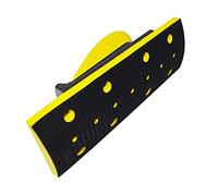 Bloques de lijado a mano de 19,8 x 7 cm, disco de gancho y bucle de múltiples agujeros para pulido de madera, bloque de mano de espuma de poliuretano con múltiples agujeros y almohadilla de respaldo