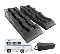 Bloques de llantas de coche, 2 bloques de nivelación de autocaravanas, choque de rueda de remolque ligero, bloque de nivelación de remolque multifuncional para terreno desigual