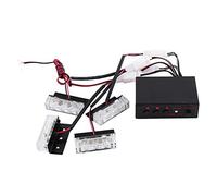 Bloques de luz con soportes-Luces estroboscópicas de emergencia de 12 V LED de alta intensidad, rojo, azul, 3 modos, advertencia de emergencia, luz estroboscópica automática para vehículos policiales