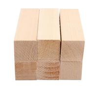 Bloques de madera de tilo para tallar, Bloques for tallar tilo for principiantes, paquete de 6, 10x2,5x2,5cm, color madera