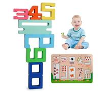 Bloques de matemáticas, bloques de construcción digital,1-10 Bloques de apilamiento de números matemáticos | Actividades STEM para niñas de niños de 3 años, aprendiendo juguete para el jardín de infan