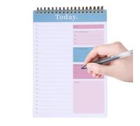 Bloques de notas de lista de verificación diaria, bloque de listas de tareas - 52 hojas planificador de listas de tareas - Cosas que hacer Bloc de escritura de notas, organizador de listas de