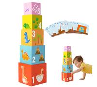 Bloques de para | de Juego de Construcción - con Tarjetas y Bloques de Madera para Asociar Colores,para Niños Niñas Juegos Interior Sala de Juegos