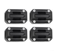 Bloques de parachoques de motocicleta de nailon, almohadillas de choque, kit de protección de deslizadores de marco, color negro, 20 x 10 x 8 mm