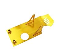 Bloques de parachoques Protector de chasis de motor de motocicleta LING QI de 335 mm, cubierta protectora de cárter de aluminio.(Yellow)