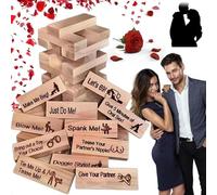 Bloques de pasión, torre de la lujuria, 24/48 piezas, juego de torre súper travieso, juegos de parejas para adultos, bloques apilables de San Valentín