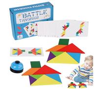 Bloques de Patrones de Madera - Actividades de Aprendizaje con Tangram | Geométrico | para Niños de 4 a 8 Años de Edad, Aula, Jardín de Infancia, Preescolar, Hogar y Clase de Matemáticas