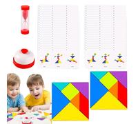 Bloques de Patrones de Madera, de Tangram,Jigsaw Teaser del Cerebro - de Madera bloquea los Juegos de la lógica de los teasers del Cerebro Juegos educativos para los horarios de la Fiesta en el Aula