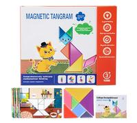 Bloques de patrones para niños - Juguetes magnéticos Tangram - Juegos de formas | Para matemáticas preescolar para niñas de educación en el hogar a partir de 3 años
