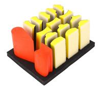 Bloques de pulido Cheotime 16pcs, juego de bloques de molienda versátil, bloque de molienda a mano con superficie auto adhesiva para carpintería, metal, proyectos de lijado