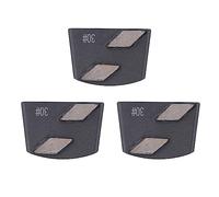 Bloques de pulido de diamante de 3 piezas, 2 cuchillas, bloque de pulido de grano 30 para pintura de piso de cemento de concreto, excelente material de diamante, alta dureza,