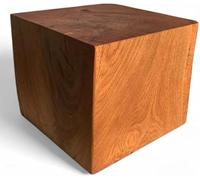 Bloques de roble, bloques de madera maciza de roble 10 x 10 x ...cm, color de tic, columnas, bloques decorativos, taburete, producto natural, estilo rústico, artesanía (10 x 10 x 10 cm)