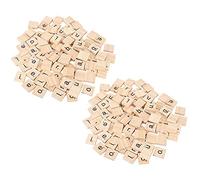 Bloques de Rompecabezas de Madera, Herramientas Educativas para Aprendizaje Preescolar, 2 Juegos de Artesanías Ligeras Naturales, 100 Uds. (Minúsculas Mixtas)