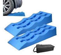 Bloques de Ruedas para automóviles - 2 calzos para Ruedas de vehículos recreativos, Bloques de nivelación para caravanas de 3 Pasos,Calzos y niveladores para de Remolque Bloques niveladores de
