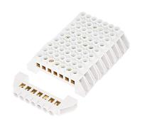 Bloques de terminales, 10pcs Conectores de bloque de terminales de latón de tornillo de cable de distribución eléctrica de diseño de puente de 7 agujeros