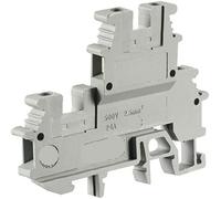 Bloques de terminales, bloque riel MBKKB2.5 500 V 24 A Conector abrazadera tornillo 0,5-2, mm² Gris 2 piezas