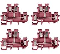 Bloques de terminales, bloque riel MBKKB2.5 500 V 24 A Conector tipo tornillo 0,5-2, mm² Rojo 4 piezas