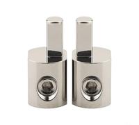 Bloques de terminales de audio de aluminio 6061, 1 par para alimentación de automóvil con reductor de cable de entrada que soporta 14 AWG y cables de audio automotriz de gran tamaño