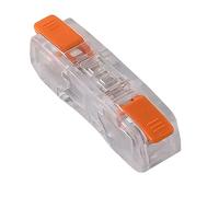 Bloques de terminales de conexión rápida entrelazados de 10 piezas con clip transparente, cobre estañado, for cables de 0,2-2,5 mm² Terminales y kits(1-in 1-out 10PCS)