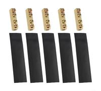 Bloques de terminales de pilar de cobre de 100 A 120 A para conexión de cables, estructura de cobre completa con núcleo de latón y tornillos de acero inoxidable, incluye tubo termorretráctil (B)