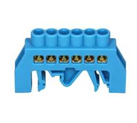 Bloques de terminales de puente de cobre 4PCS para la ayuda multi de la conexión del alambre en configuraciones eléctricas complejas y montaje del panel (6 agujeros)