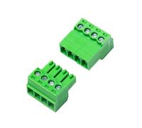 Bloques de terminales enchufables 10 juegos de bloques de terminales verdes de 2 EDGRK con soldadura a tope aérea de 3,81 mm, enchufables, tipo 15EDGRK(6 pin 10 sets)